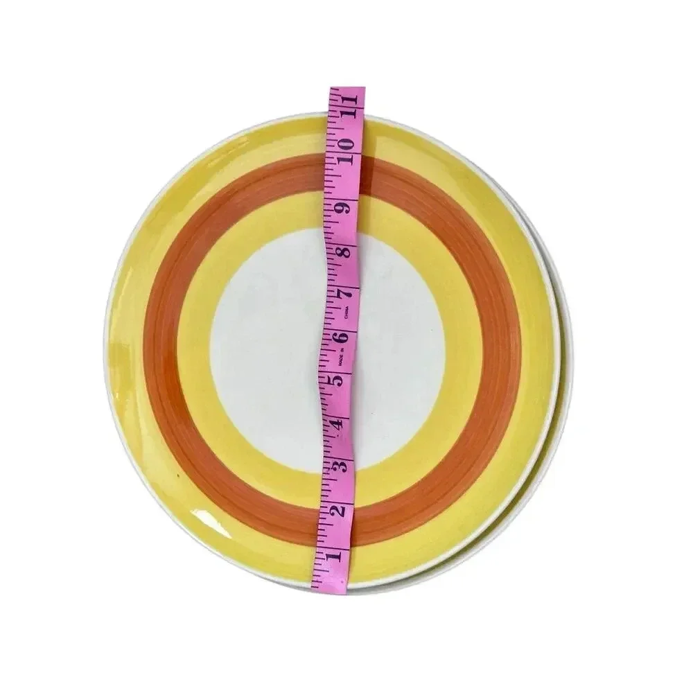 Swirl Orange Kasuga Japan Ceramic Dinner Plate